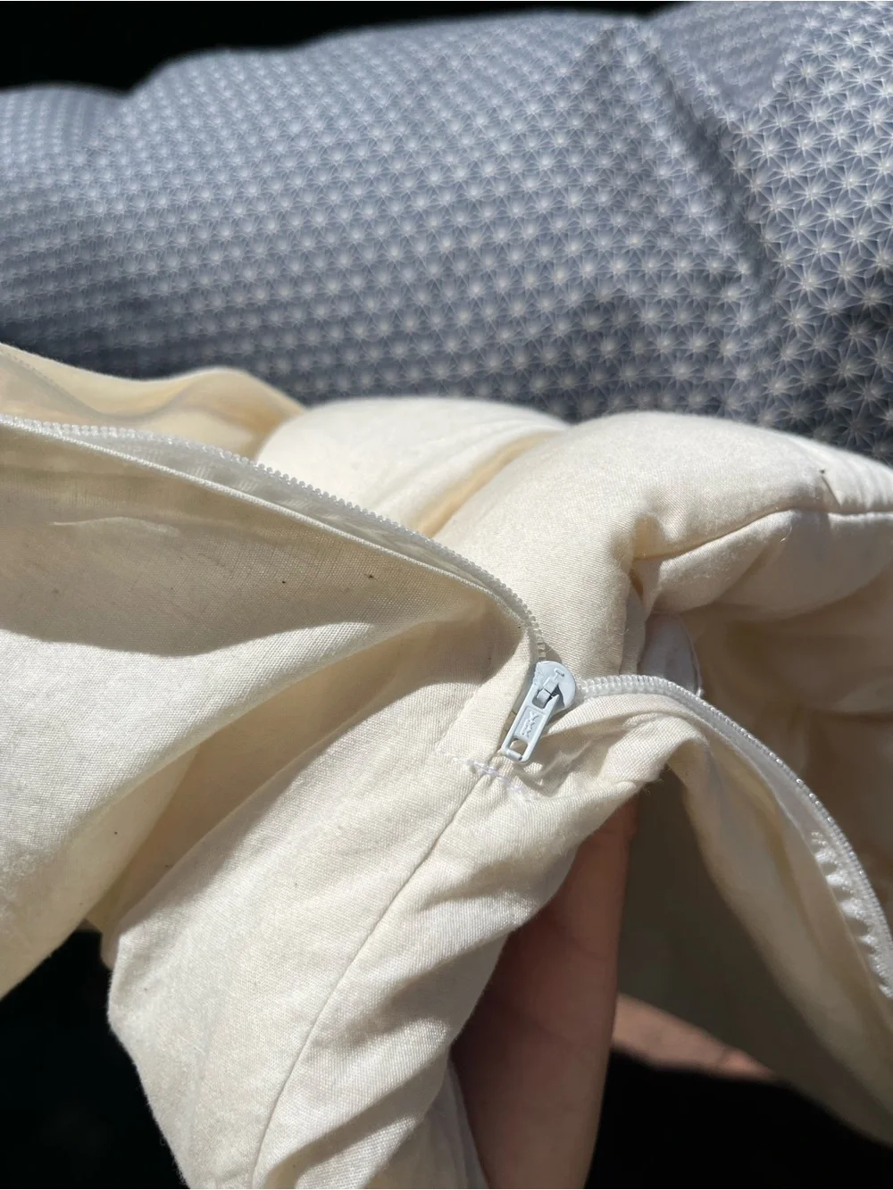 Earthsake 100% Wool Organic Cotton Cover with Navy Comforter Cover Twin 68x88